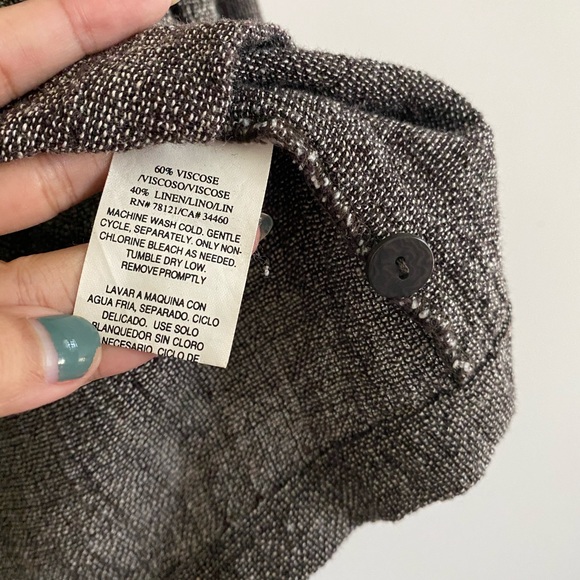 {Eileen Fisher} 🔷 collarless button down - Picture 3 of 4